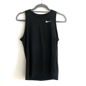 Nike Women’s Black Top with white logo Sleeveless Activewear
